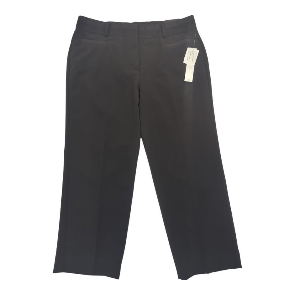 New Black Larry Levine Crop Pants Size‎ 6 Slim Leg